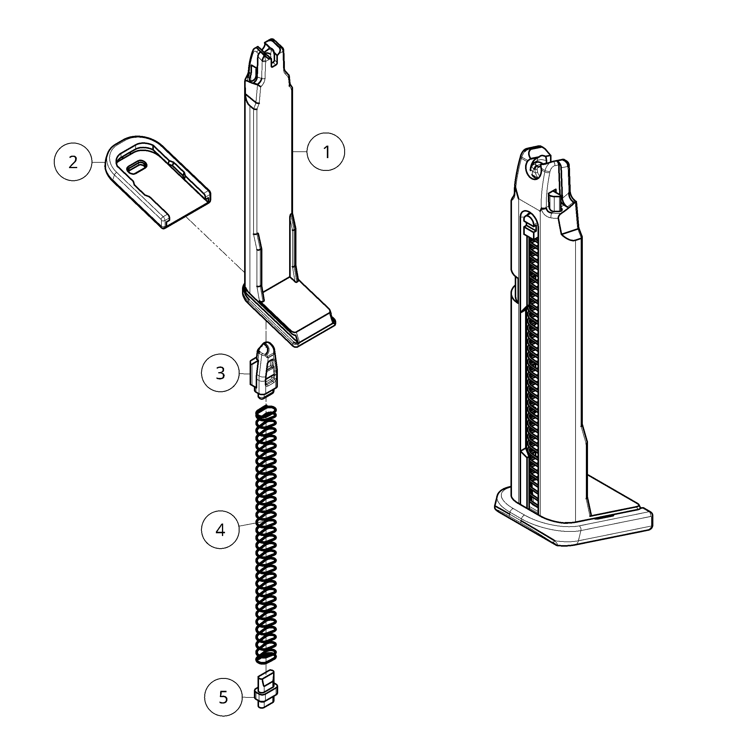 [FICHIER NUMÉRIQUE] Chargeur split G17 - 3D MJF Ultra light 24 billes - PACK COMPLET