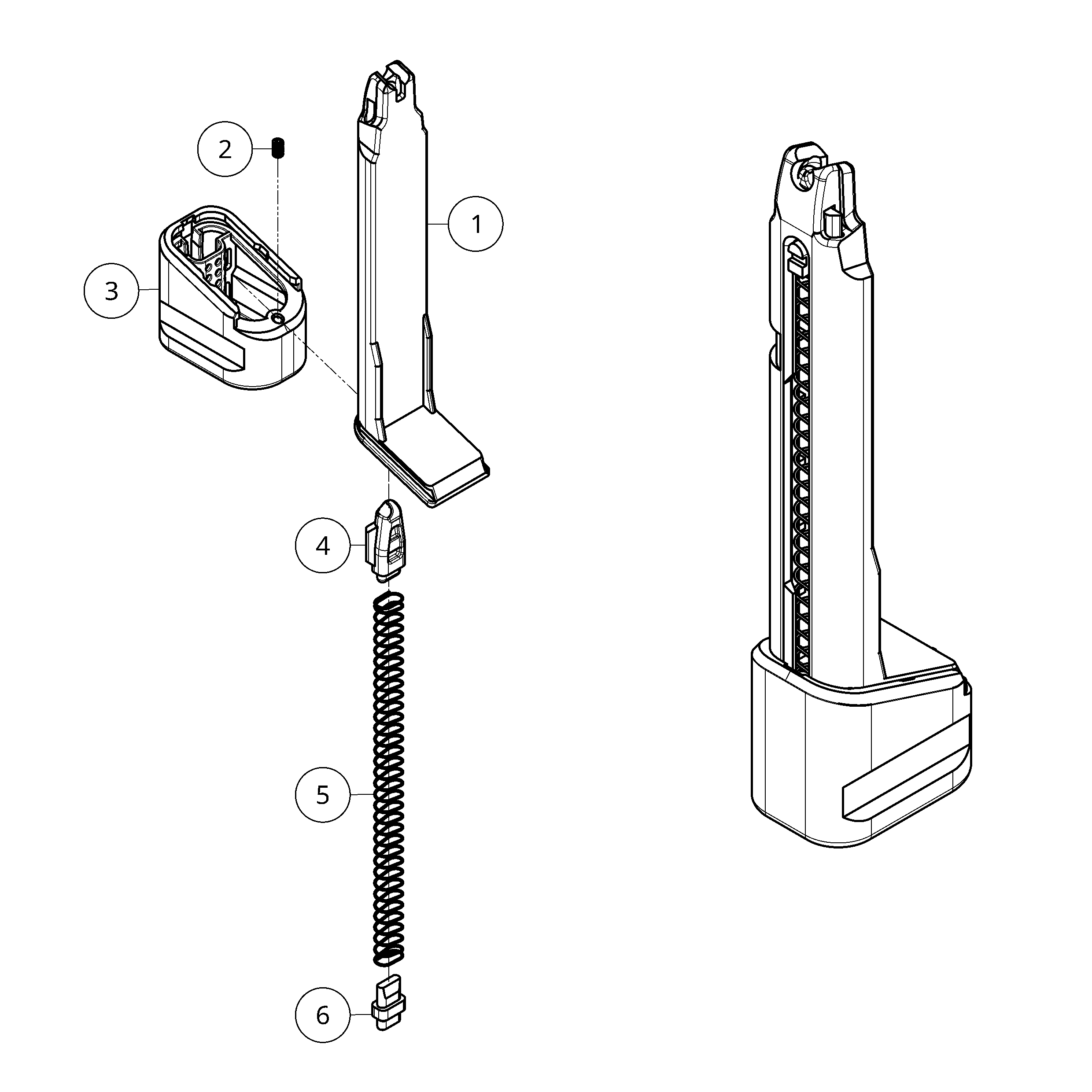 [FICHIER NUMÉRIQUE] Chargeur split G17 - 3D MJF Ultra light 30 billes - PACK COMPLET